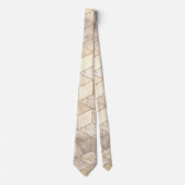 Champagne Light Brown Small Square Dekorative Krawatte (Vorderseite)