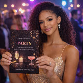 Champagne Lights Celebration Invitation Einladung
