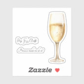 Champagne-Lover-Sticker mit lustigen Worten Aufkleber (Blatt)