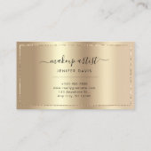 Champagne Luxury Gold Foil Monogram Elegant Visitenkarte (Rückseite)