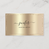 Champagne Luxury Gold Foil Monogram Elegant Visitenkarte (Vorderseite)