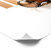 Champagne Luxus-Feier-Editorial-Grafikstil Poster (Ecke)