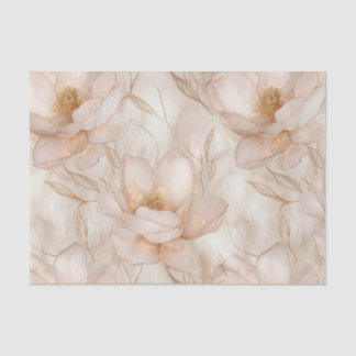 Champagne Magnolias Dekoupage Tissue Paper Seidenpapier