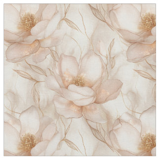 Champagne Magnolias Fabric Stoff