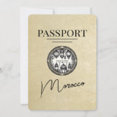 Champagne Marokko Pass Einladung Hochzeit (Rückseite)