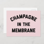 Champagne Membranfeuerzitat Postkarte (Vorne/Hinten)