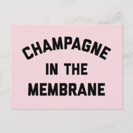 Champagne Membranfeuerzitat Postkarte