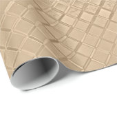 Champagne Metallic Diamond Muster Geschenkpapier (Rolleneckpunkt)