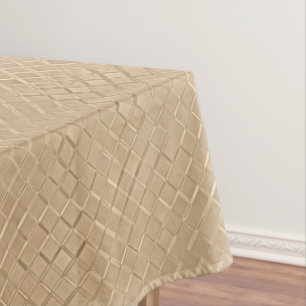 Champagne Metallic Diamond Muster Tischdecke