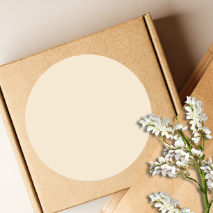 Champagne Metallic-Einfarbig   Klassisch   Elegant Runder Aufkleber