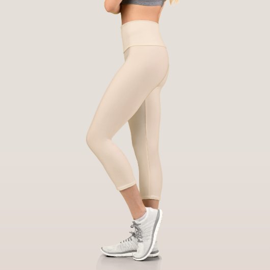 Champagne Metallic Solid Color | Classic | elegant Capri Leggings (Links)