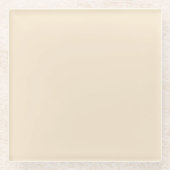 Champagne Metallic Solid Color | Classic | elegant Glasuntersetzer (Vorderseite)