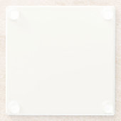 Champagne Metallic Solid Color | Classic | elegant Glasuntersetzer (Rückseite)