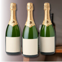 Champagne Metallic Solid Color | Classic | elegant Schaumweinetikett
