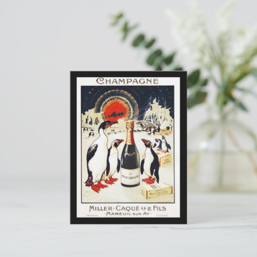 Champagne Miller-Caque & Fils Postkarte (Stehend Vorderseite)