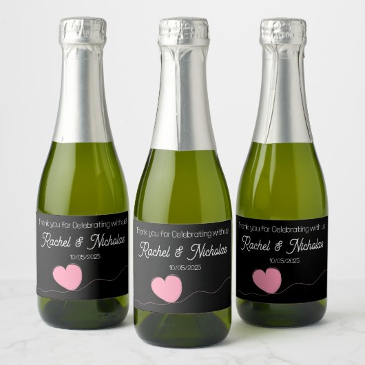 Champagne mini bottles favors personalized schaumweinetikett (Flaschen)