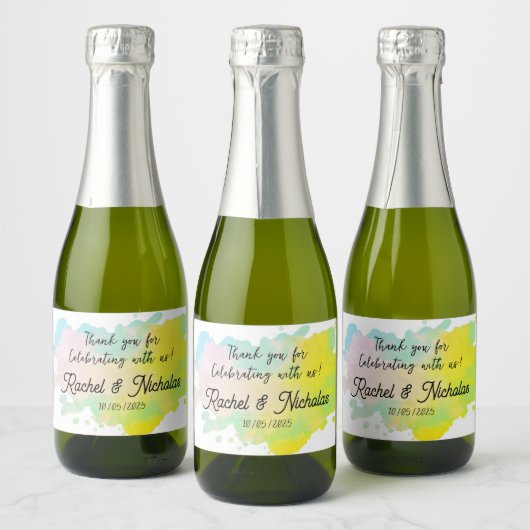 Champagne mini bottles favors personalized schaumweinetikett (Flaschen)