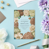 Champagne Mist, Willow Sage & Pebble Taupe Wedding Acryleinladungen (In Situ (Hochzeit))