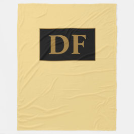 Champagne Mit Monogramm Fleece Blanket