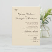 Champagne Modern Chic Mix and Match Wedding Einladung (Stehend Vorderseite)