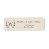 Champagne monogram initial wreath return address (Vorne)