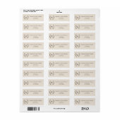 Champagne monogram initial wreath return address (Vorne)