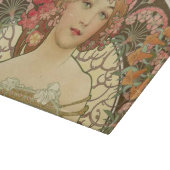 Champagne Mucha Small Rectangle Cutting Board Schneidebrett (Ecke)