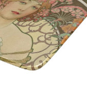 Champagne Mucha Small Rectangle Cutting Board Schneidebrett (Ecke)