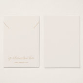 Champagne Necklace Pendant Display Card (Vorne & Hinten)