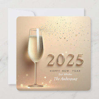 Champagne New Year Wish Feiertagskarte