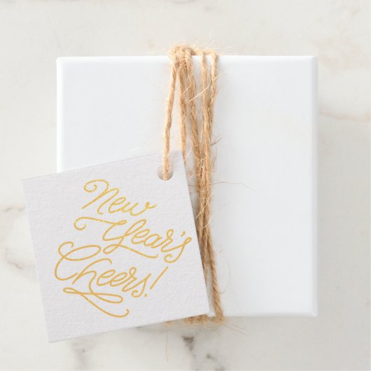 Champagne New Years Cheers Geschenkanhänger (Mit Box)