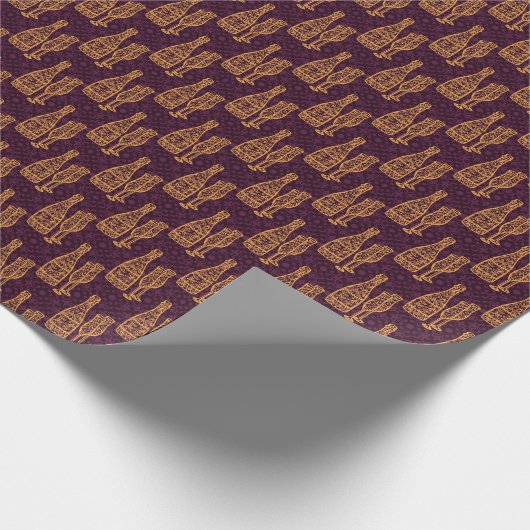 Champagne-Packpapier Geschenkpapier (Ecke)