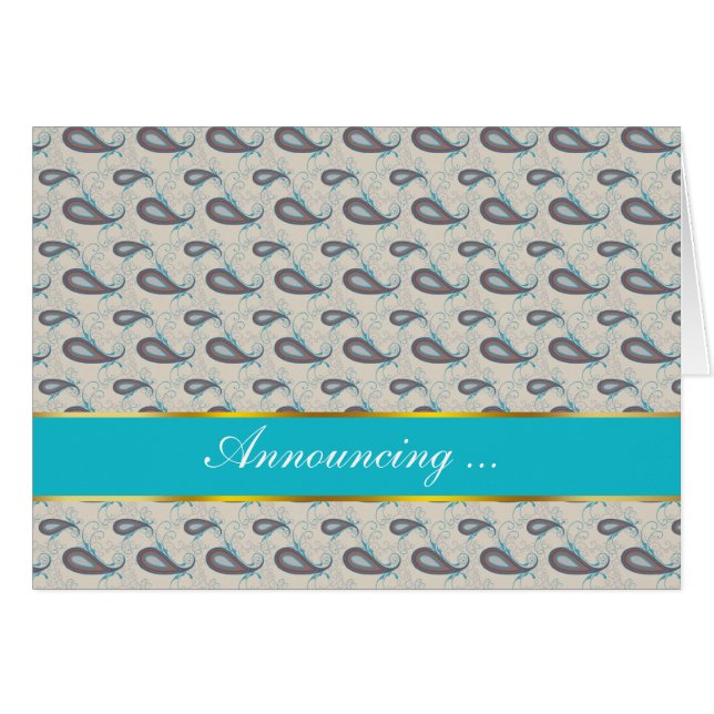 Champagne Paisley Pattern (Vorderseite (Horizontal))
