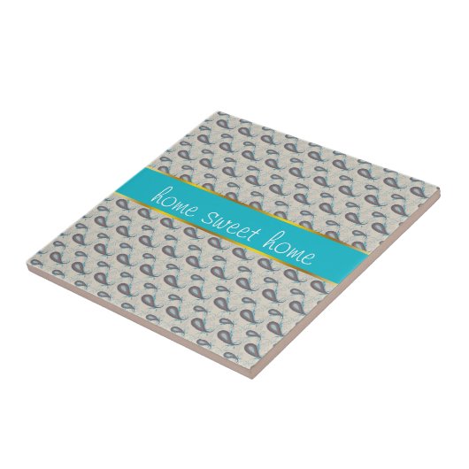 Champagne Paisley Pattern Fliese (Seite)