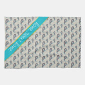 Champagne Paisley Pattern Geschirrtuch (Horizontal)