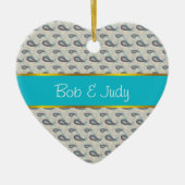 Champagne Paisley Pattern Keramik Ornament (Vorne)