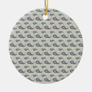 Champagne Paisley Pattern Keramik Ornament