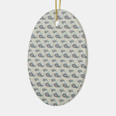 Champagne Paisley Pattern Keramikornament (Links)