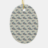 Champagne Paisley Pattern Keramikornament (Hinten)