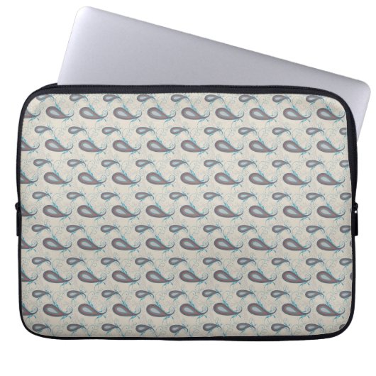 Champagne Paisley Pattern Laptopschutzhülle (Vorderseite)