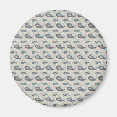 Champagne Paisley Pattern Magnet (Vorne)
