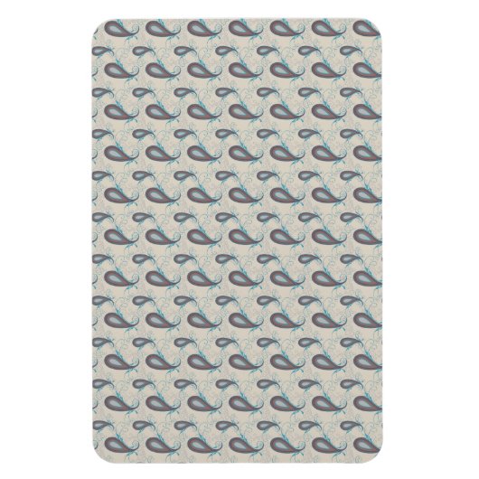Champagne Paisley Pattern Magnet (Vertikal)