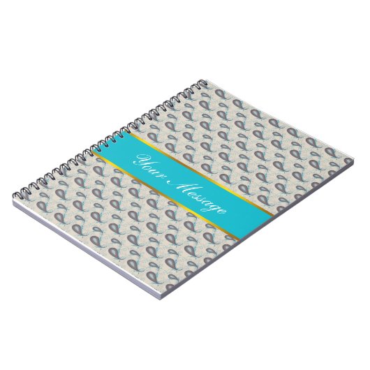 Champagne Paisley Pattern Notizblock (Linke Seite)