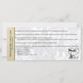 Champagne Paris Wedding Boarding Pass Einladung (Rückseite)