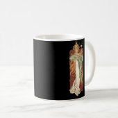 Champagne Partys Nouveau by Alphonse Mucha Kaffeetasse (VorderseiteRechts)