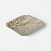 Champagne & Pearl Elegant Wedding Shower Pappteller (Gewinkelt)