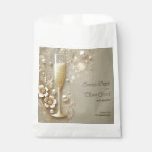 Champagne & Pearl Elegante Hochzeitsdusche Geschenktütchen (Vorderseite)