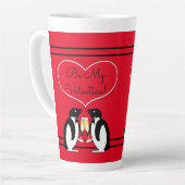 Champagne Penguins Milchtasse (Linke Ecke)