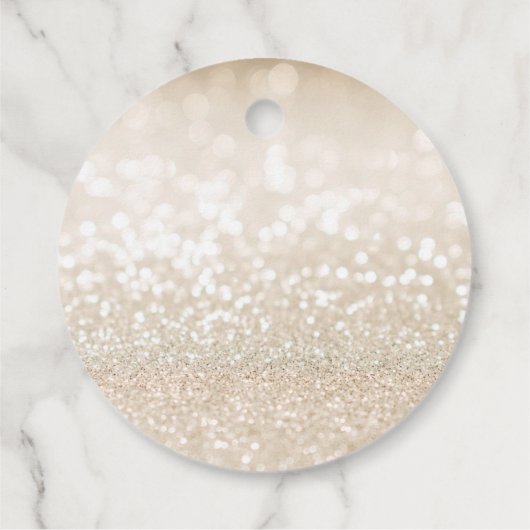 Champagne & Perlen - Brautparty Danke Geschenkanhänger (Rückseite)