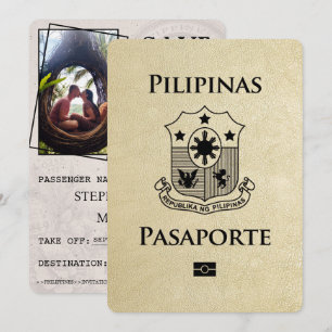 Champagne Philippinen Reisepass Save The Date